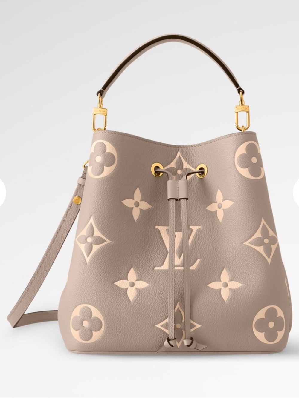 Louis Vuitton NeoNoe MM Two-Tone Shoulder Bag | Beige & Cream - Picture 3 of 4